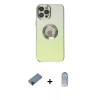 MARSİLYAN™- iPhone 12 Pro Max Kılıf Kutup Yansıma Özel Seri - Siyah Joko Magic 5D Cam + Shine Kamera Lens Koruma Cam - SH