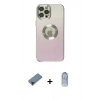 MARSİLYAN™- iPhone 12 Pro Max Kılıf Kutup Yansıma Özel Seri - Siyah Joko Magic 5D Cam + Shine Kamera Lens Koruma Cam - SH