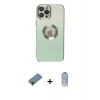 MARSİLYAN™- iPhone 12 Pro Max Kılıf Kutup Yansıma Özel Seri - Siyah Joko Magic 5D Cam + Shine Kamera Lens Koruma Cam - SH