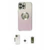 MARSİLYAN™- iPhone 12 Pro Max Kılıf Kutup Yansıma Özel Seri - Siyah Joko Magic 5D Hayalet Cam + Shine Kamera Lens - GD