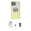 MARSİLYAN™- iPhone 12 Pro Max Kılıf Kutup Yansıma Özel Seri - Siyah Joko Magic 5D Hayalet Cam + Shine Kamera Lens - GD