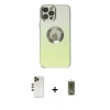 MARSİLYAN™- iPhone 12 Pro Max Kılıf Kutup Yansıma Özel Seri - Siyah Joko Magic 5D Hayalet Cam + Shine Kamera Lens - GD