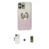 MARSİLYAN™- iPhone 12 Pro Max Kılıf Kutup Yansıma Özel Seri - Siyah Joko Magic 5D Hayalet Cam + Shine Kamera Lens - LT