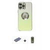 MARSİLYAN™- iPhone 12 Pro Max Kılıf Kutup Yansıma Özel Seri - Siyah Joko Magic 5D Hayalet Cam + Renkli Kamera Lens Koruma Cam - MI