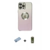 MARSİLYAN™- iPhone 12 Pro Max Kılıf Kutup Yansıma Özel Seri - Siyah Joko Magic 5D Hayalet Cam + Shine Kamera Lens Koruma Cam - MI