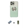 MARSİLYAN™- iPhone 12 Pro Max Kılıf Kutup Yansıma Özel Seri - Siyah Joko Magic 5D Hayalet Cam + Metal Kamera Lens Koruma Cam - KI