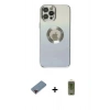 MARSİLYAN™- iPhone 12 Pro Max Kılıf Kutup Yansıma Özel Seri - Siyah Joko Magic 5D Hayalet Cam + Metal Kamera Lens Koruma Cam - KI
