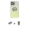 MARSİLYAN™- iPhone 12 Pro Max Kılıf Kutup Yansıma Özel Seri - Siyah Joko Magic 5D Hayalet Cam + Renkli Kamera Lens Koruma Cam - TU