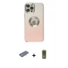 MARSİLYAN™- iPhone 12 Pro Max Kılıf Kutup Yansıma Özel Seri - Siyah Joko Magic 5D Hayalet Cam + Renkli Kamera Lens Koruma Cam - SI