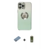 MARSİLYAN™- iPhone 12 Pro Max Kılıf Kutup Yansıma Özel Seri - Siyah Joko Magic 5D Hayalet Cam + Shine Kamera Lens Koruma Cam - GS