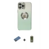MARSİLYAN™- iPhone 12 Pro Max Kılıf Kutup Yansıma Özel Seri - Siyah Joko Magic 5D Hayalet Cam + Shine Kamera Lens Koruma Cam - GD