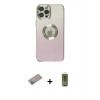 MARSİLYAN™- iPhone 12 Pro Max Kılıf Kutup Yansıma Özel Seri - Siyah Joko Magic 5D Hayalet Cam + Shine Kamera Lens Koruma Cam - SABE