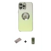 MARSİLYAN™- iPhone 12 Pro Max Kılıf Kutup Yansıma Özel Seri - Siyah Joko Magic 5D Hayalet Cam + Shine Kamera Lens Koruma Cam - SABE