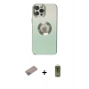 MARSİLYAN™- iPhone 12 Pro Max Kılıf Kutup Yansıma Özel Seri - Siyah Joko Magic 5D Hayalet Cam + Shine Kamera Lens Koruma Cam - SABE