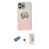 MARSİLYAN™- iPhone 12 Pro Max Kılıf Kutup Yansıma Özel Seri - Siyah Mat Seramik Nano Ekran Koruyucu + Shine Kamera Lens Koruma Cam - GD