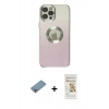 MARSİLYAN™- iPhone 12 Pro Max Kılıf Kutup Yansıma Özel Seri - Siyah Mat Seramik Nano Ekran Koruyucu + Shine Kamera Lens Koruma Cam - GI