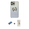 MARSİLYAN™- iPhone 12 Pro Max Kılıf Kutup Yansıma Özel Seri - Siyah Mat Seramik Nano Ekran Koruyucu + Shine Kamera Lens Koruma Cam - GD