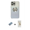 MARSİLYAN™- iPhone 12 Pro Max Kılıf Kutup Yansıma Özel Seri - Siyah Mat Seramik Nano Ekran Koruyucu + Shine Kamera Lens Koruma Cam - GI
