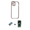 MARSİLYAN™- iPhone 12 Pro Max Kılıf Nova Asil Özel Seri - Şeffaf 360 Full Body Arka Koruyucu + Shine Kamera Lens Koruma Cam - SH