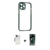 MARSİLYAN™- iPhone 12 Pro Max Kılıf Nova Asil Özel Seri - Şeffaf 360 Full Body Arka Koruyucu + Shine Kamera Lens - LT