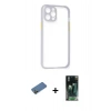 MARSİLYAN™- iPhone 12 Pro Max Kılıf Nova Asil Özel Seri - Şeffaf 360 Full Body Arka Koruyucu + Shine Kamera Lens Koruma Cam - GD