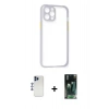 MARSİLYAN™- iPhone 12 Pro Max Kılıf Nova Asil Özel Seri - Şeffaf 360 Full Body Arka Koruyucu + Shine Kamera Lens - LT