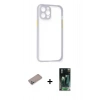 MARSİLYAN™- iPhone 12 Pro Max Kılıf Nova Asil Özel Seri - Şeffaf 360 Full Body Arka Koruyucu + Shine Kamera Lens Koruma Cam - SABE