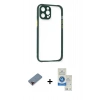 MARSİLYAN™- iPhone 12 Pro Max Kılıf Nova Asil Özel Seri - Şeffaf Royal Nano Ekran Koruyucu + Metal Kamera Lens Koruma Cam - KI