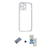 MARSİLYAN™- iPhone 12 Pro Max Kılıf Nova Asil Özel Seri - Şeffaf Royal Nano Ekran Koruyucu + Metal Kamera Lens Koruma Cam - KI