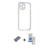 MARSİLYAN™- iPhone 12 Pro Max Kılıf Nova Asil Özel Seri - Şeffaf Royal Nano Ekran Koruyucu + Metal Kamera Lens Koruma Cam - GD