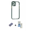 MARSİLYAN™- iPhone 12 Pro Max Kılıf Nova Asil Özel Seri - Şeffaf Royal Nano Ekran Koruyucu + Metal Kamera Lens Koruma Cam - GD