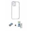MARSİLYAN™- iPhone 12 Pro Max Kılıf Nova Asil Özel Seri - Şeffaf Royal Nano Ekran Koruyucu + Shine Kamera Lens Koruma Cam - PE
