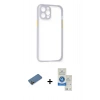 MARSİLYAN™- iPhone 12 Pro Max Kılıf Nova Asil Özel Seri - Şeffaf Royal Nano Ekran Koruyucu + Shine Kamera Lens Koruma Cam - GD
