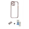 MARSİLYAN™- iPhone 12 Pro Max Kılıf Nova Asil Özel Seri - Şeffaf Royal Nano Ekran Koruyucu + Shine Kamera Lens Koruma Cam - SABE