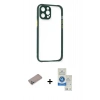 MARSİLYAN™- iPhone 12 Pro Max Kılıf Nova Asil Özel Seri - Şeffaf Royal Nano Ekran Koruyucu + Shine Kamera Lens Koruma Cam - SABE
