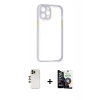 MARSİLYAN™- iPhone 12 Pro Max Kılıf Nova Asil Özel Seri - Şeffaf Temperli Cam Ekran Koruyucu + Shine Kamera Lens - GD