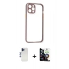 MARSİLYAN™- iPhone 12 Pro Max Kılıf Nova Asil Özel Seri - Şeffaf Temperli Cam Ekran Koruyucu + Shine Kamera Lens - LT