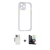 MARSİLYAN™- iPhone 12 Pro Max Kılıf Nova Asil Özel Seri - Şeffaf Temperli Cam Ekran Koruyucu + Shine Kamera Lens - LT