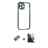 MARSİLYAN™- iPhone 12 Pro Max Kılıf Nova Asil Özel Seri - Şeffaf Temperli Cam Ekran Koruyucu + Shine Kamera Lens Koruma Cam - SH