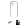 MARSİLYAN™- iPhone 12 Pro Max Kılıf Nova Asil Özel Seri - Şeffaf Temperli Cam Ekran Koruyucu + Shine Kamera Lens Koruma Cam - SABE
