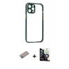 MARSİLYAN™- iPhone 12 Pro Max Kılıf Nova Asil Özel Seri - Şeffaf Temperli Cam Ekran Koruyucu + Shine Kamera Lens Koruma Cam - SABE