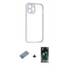 MARSİLYAN™- iPhone 12 Pro Max Kılıf Nova Asil Özel Seri - Siyah 360 Mat Full Body Arka Koruyucu + Shine Kamera Lens Koruma Cam - PE