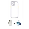 MARSİLYAN™- iPhone 12 Pro Max Kılıf Nova Asil Özel Seri - Siyah 3D Antistatik Seramik Nano Ekran Koruyucu + Shine Kamera Lens - GD