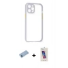 MARSİLYAN™- iPhone 12 Pro Max Kılıf Nova Asil Özel Seri - Siyah Joko 5D Cam + Shine Kamera Lens Koruma Cam - MI
