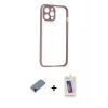 MARSİLYAN™- iPhone 12 Pro Max Kılıf Nova Asil Özel Seri - Siyah Joko 5D Cam + Metal Kamera Lens Koruma Cam - KI