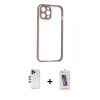 MARSİLYAN™- iPhone 12 Pro Max Kılıf Nova Asil Özel Seri - Siyah Joko 5D Cam + Shine Kamera Lens - GD
