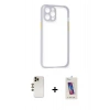 MARSİLYAN™- iPhone 12 Pro Max Kılıf Nova Asil Özel Seri - Siyah Joko 5D Cam + Shine Kamera Lens - GD