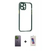 MARSİLYAN™- iPhone 12 Pro Max Kılıf Nova Asil Özel Seri - Siyah Joko 5D Cam + Neon Fosforlu Kamera Lens - YL