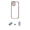 MARSİLYAN™- iPhone 12 Pro Max Kılıf Nova Asil Özel Seri - Siyah Joko Magic 5D Cam + Shine Kamera Lens Koruma Cam - GI