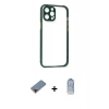 MARSİLYAN™- iPhone 12 Pro Max Kılıf Nova Asil Özel Seri - Siyah Joko Magic 5D Cam + Metal Kamera Lens Koruma Cam - KI